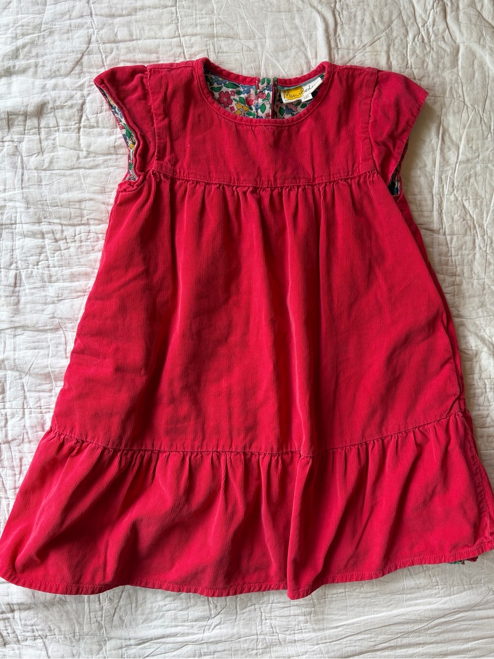 Mini Boden Red Corduroy Dress